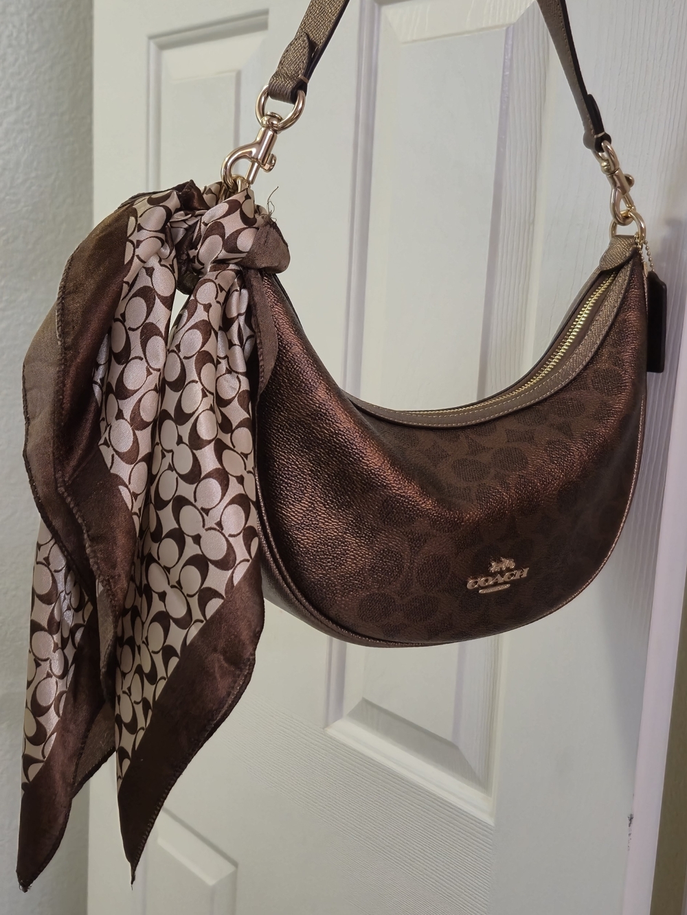 Beautiful coach silk scarf